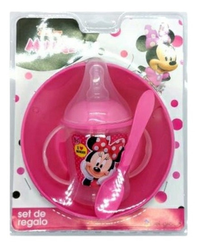 Set Regalo Minnie Mouse Cuenco Y Vaso Con Tetina Blister