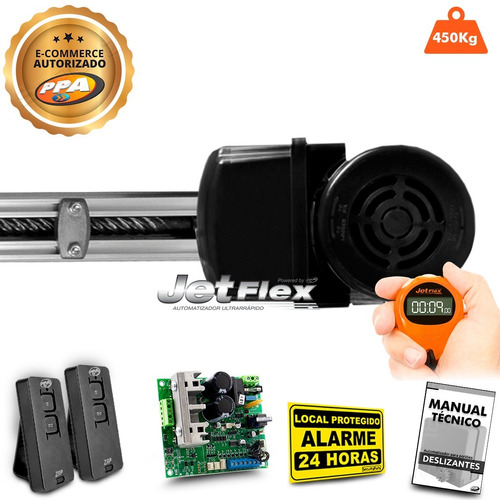 Kit Motor Eletro Deslizante Dz Fuso Jet Flex 1/2 Ppa 2,5m