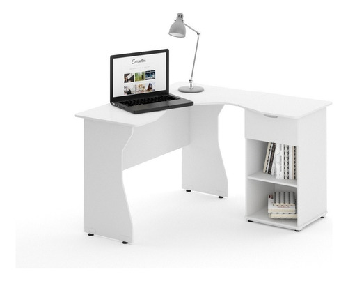 Escritorio L Home Office Blanco Nuuk Concept Moderno Oficina
