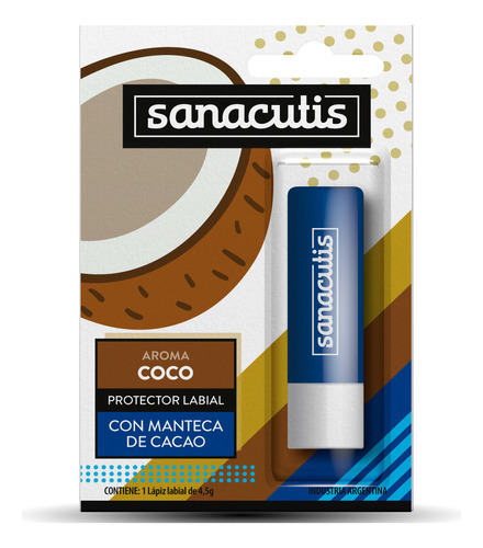 Bálsamo Labial Coco Blanco Sanacutis