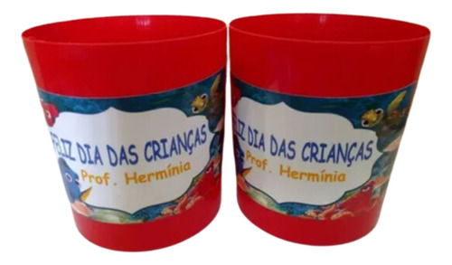 10 Balde De Pipoca + 10 Rótulo De Refri Personalizados