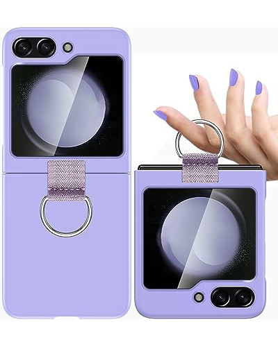 Funda Para Samsung Galaxy Z Flip 5 Morado Delgada Plastico