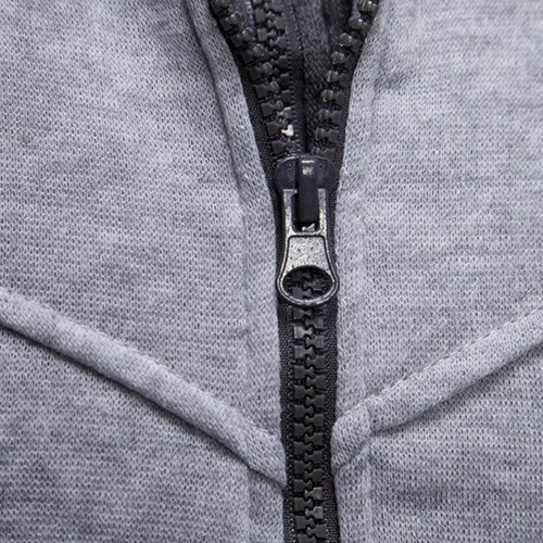 Blusas Masculinas Coloridas Com Zíper E Bolsos De Manga Comp