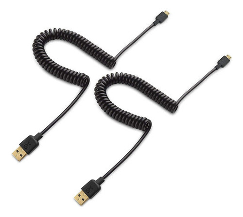 Cable Matters 2-pack Chapados En Espiral Usb A Charge & Sy