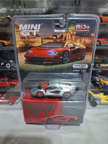 Mini Gt Chase Lamborghini Countach Lp 800-4 Rosso Mars #720 Cromo