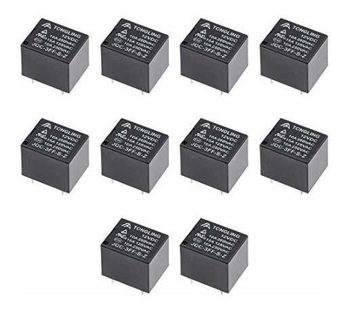 Jqc 3ff Lote 10 Bobina 12 5 Cc Spdt Pin Pcb Rele