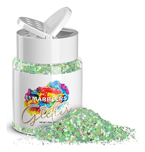 Marblers Face & Body Chunky Glitter Mixed Green 1.5oz (42g) 