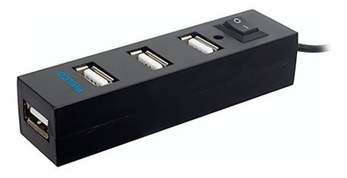 Mini Hub Usb 2.0 4 Puertos Usb Philco Negro - Revogames 