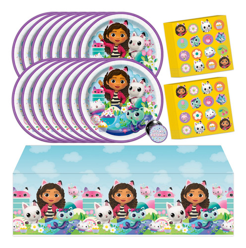 Platos Suministros De Fiesta De Casa De Gabbys Dollhouse