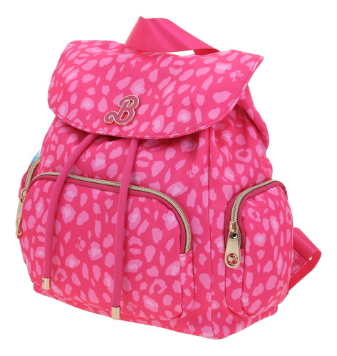 Bolso Tipo Backpack Barbie Gorétt Con Colgante Estrella P25 Rosa Chicle Liso Níquel Rosa Chicle