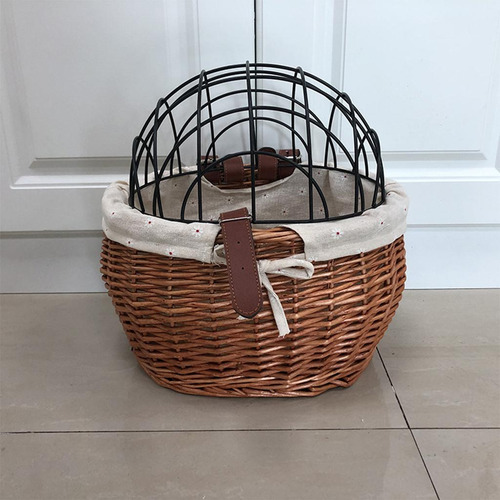 Cesta Para Bicicleta Cesta De Mimbre Para Manillar Delantero