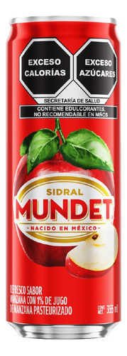 10 Pack Refresco Manzana Sidral Mundet 355 Ml