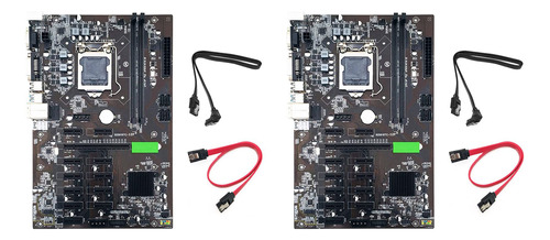 2 Placas Madre B250 Btc Para Minería Con 2 Cables Sata Lga 1