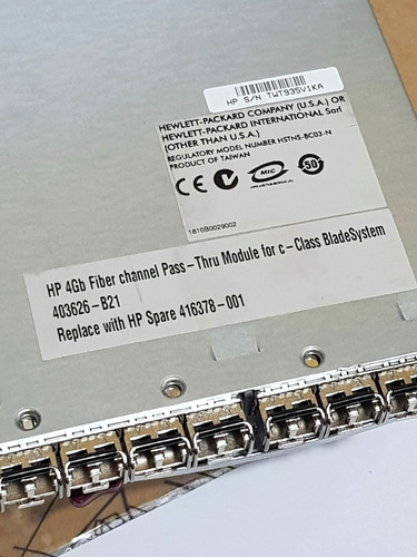 Modulo Hp 4gb Fc Pass Thru C Class Bladesystem Pn 416378-001
