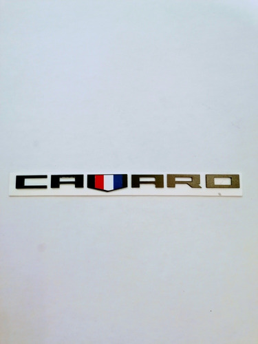 Emblema Letra Chevrolet Camaro Con Bandera Color Negro