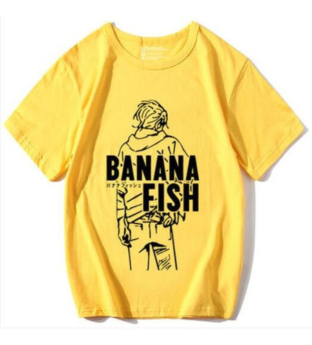 Baby Look Banana Fish Camisa Feminina Algodão