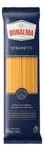 Spaghetti Bonalma Pasta Seca Con Semola De Trigo 500gr