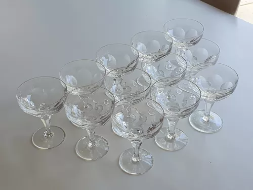 Juego De Copas Para Champagne Cristal Facetado