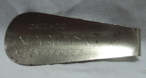 Antiguo Calzador Metal Plateado Calzado Adriano Florida G5