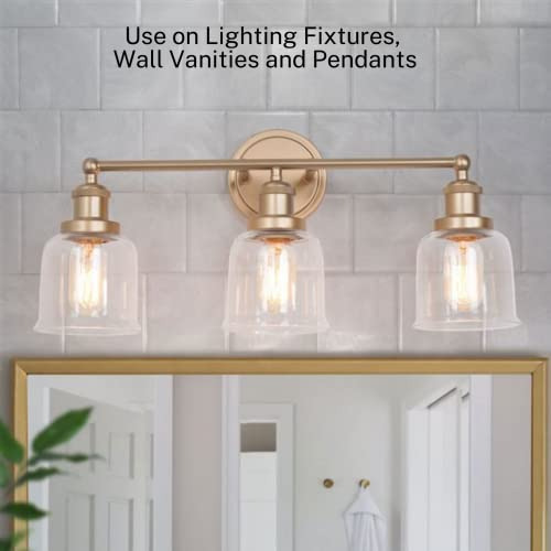 Lightaccent Clear Glass Ceiling Fan Light Covers, Reemplazo