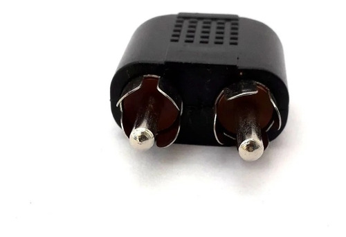 Imagen 2 de 3 de Ficha Adaptador 2 Rca Macho A 1 Mini Plug 3,5 Macho Stereo