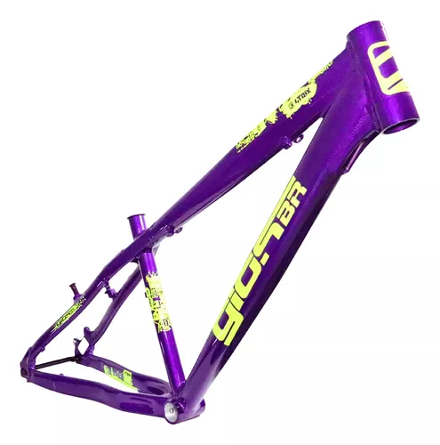 Quadro 4trix Gios Aro 26 Wheeling Bike Grau Rl Roxo Neon