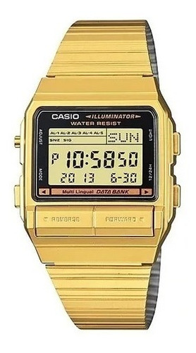 Reloj Casio Vintage Databank Dorado Db-380g Casio Centro