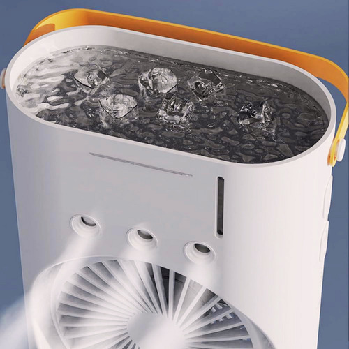 Ventilador De Escritorio 2 Niveles Oscilatorio Con Humidificador Luz Led Potente 3 Niveles Marca Leiej Abanico