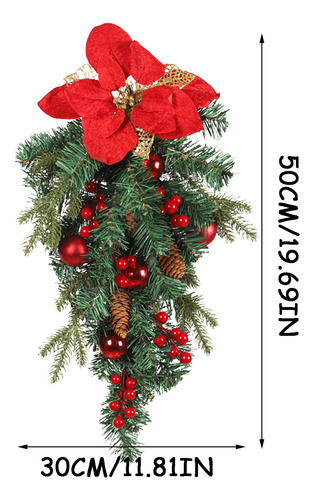 Christmas Pendant Cranberry Fruit Upside Down Tree Home Deco