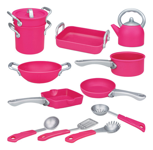 Set De Utensilios De Cocina Infantiles, Juego De Ollas Y Sar Color