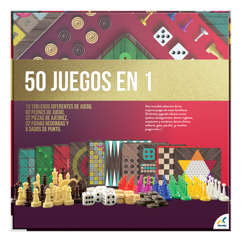 Juego De Mesa Novelty 50 Juegos En 1 Para Toda La Familia