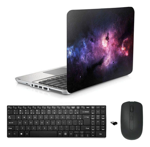Adesivo Notebook 15,6 Cosmos 1/teclado/mouse Preto