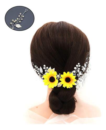 Tocado De Girasol Creativo Boda Diadema De Novia Moda