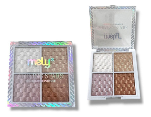 Iluminador Para Rostro 4 Tonos Highlighter Power Tono Del Maquillaje 01