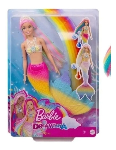 Barbie Dreamtopia Sirena Mágica Cambia De Color