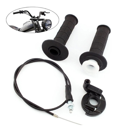 Kit De Acelerador Moto Atv / Pit Bike (puños, Carro, Cable)