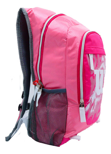 Morral Escolar Wilson Bolso Girl Skate Color Rosado Diseño De La Tela Liso