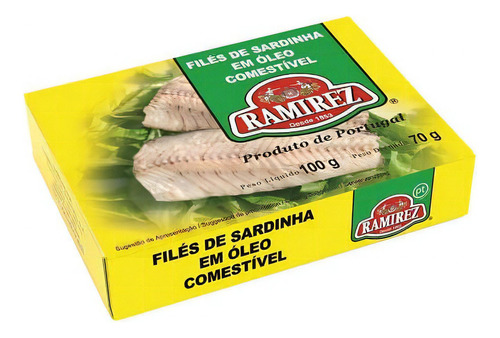 Filés De Sardinhas Em Óleo Comestível 100g