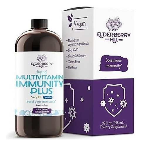 Vegan Liquid Immunity Plus Multivitaminico Con Antioxidantes