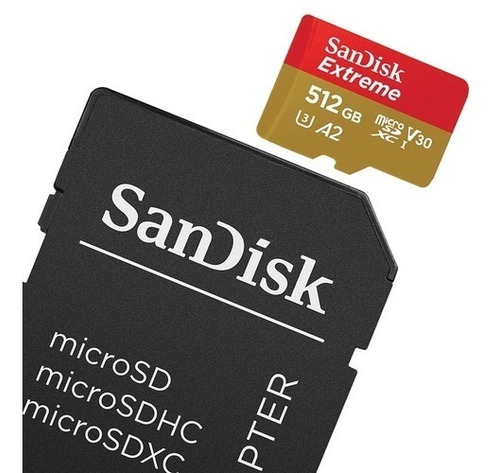 Cartão De Memória Micro Sd 512gb Sandisk + Adaptador +brinde