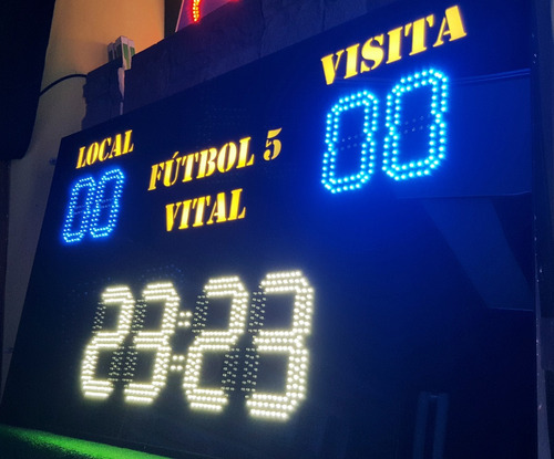 Imagen 5 de 9 de Tablero Electrónico Led Cancha Fútbol 5 Interior O Exterior