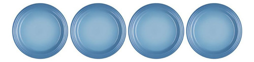 Kit 4 Pratos Rasos Le Creuset Cerâmica 27cm Chambray
