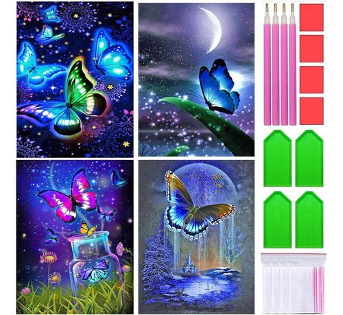 5d Diamond Painting Kit Pintura Mariposas 30x40cm