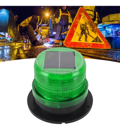 Baliza Solar, Luz De Precaución, 8 Led, Sensor Del Anochecer