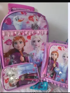 Mochila Lonchera Y Cartuchera De Frozen Marca Artesco