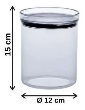 Imagem 2 de 4 de Pote Plástico Hermético Redondo 1.000ml Empilhável Paramount