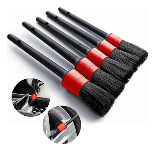 Kit 5 Pincel Lavagem Detalhada Limpeza Carro Moto Automotivo - R$ 19