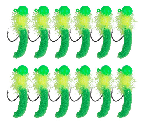 Kit Señuelo Pesca Plantilla Tipo Pez 12 Pieza Cabeza Pluma P
