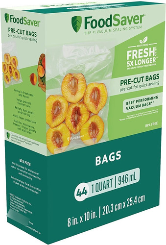 Paquete 44 Bolsas Foodsaver Transparentes Grado Alimenticio