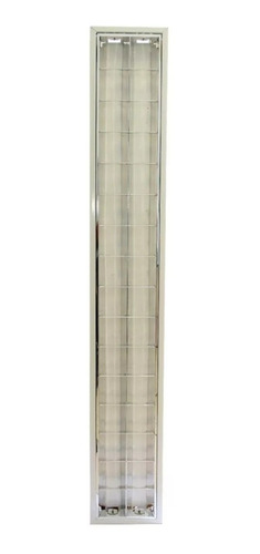 Kit 3 Luminária Calha Embutir 62cm C/ Lâmpadas T8 Led Estrutura Branco 110v/220v